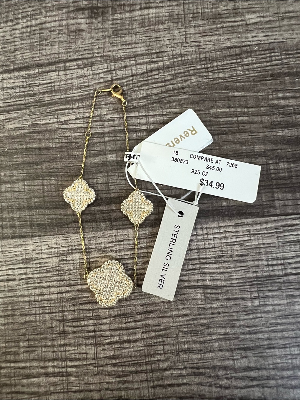 Reversible Clover bracelet .925